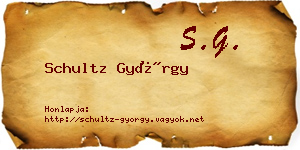 Schultz György névjegykártya