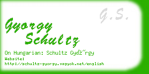 gyorgy schultz business card